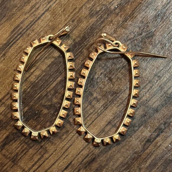 KENDRA SCOTT Elle Open Frame Earrings Rose Gold - Picture 3 of 3